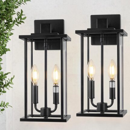 Tuinmart LuxiGlowra 2-Pack Large Outdoor Wall Light