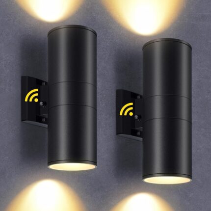 Tuinmart MZLITI 2-Pack Outdoor Wall Light Fixtures with Dusk to Dawn Sensor