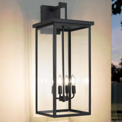 Tuinmart ZSMAIKU 26 in Large Outdoor Wall Lantern, Modern Matte